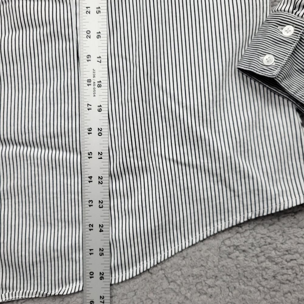 Lane Bryant Shirt Womens ' 26 White Black Striped Long Sleeve Button Up - Picture 5 of 15
